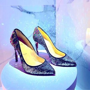 Louboutin Red Bottom Women’s Shoes Size 6.5 Multicolor With Tags